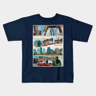 Greetings from Oslo in Norway Vintage style retro souvenir Kids T-Shirt